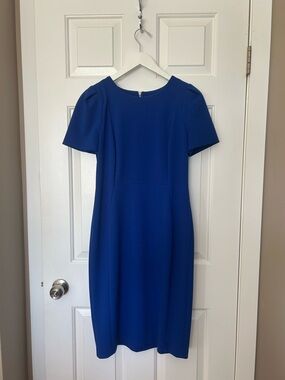 Calvin Klein Cobalt Blue Midi Sheath Dress